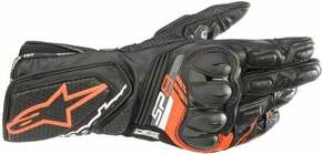 Alpinestars SP-8 V3 Leather Gloves Black/Red Fluorescent L Motoristične rokavice