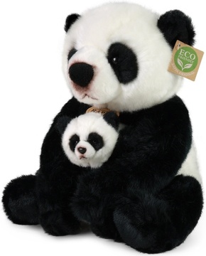 WEBHIDDENBRAND Rappa Plišasta panda z mladičem 27 cm EKOLOŠKO PRIJAZNO