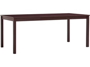 VIDAXL Jedilna miza temno rjava 180x90x73 cm borovina
