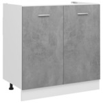 shumee Spodnja omarica za umivalnik betonsko siva 80x46x81,5 cm