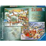 Ravensburger Puzzle Božična kolekcija št. 1, 2x500 kosov