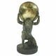 NEW Okrasna Figura DKD Home Decor Atlas 15 x 14 x 28 cm Zlat Moški Svetlo siva