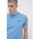 Bombažen t-shirt Superdry modra barva - modra. T-shirt iz kolekcije Superdry. Model izdelan iz enobarvne pletenine.
