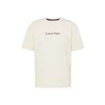 Bombažna kratka majica Calvin Klein bež barva - bež. Kratka majica iz kolekcije Calvin Klein, izdelana iz pletenine s potiskom. Model iz izjemno udobne bombažne tkanine.