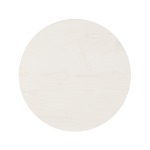 VIDAXL Mizna plošča bela Ø40x2,5 cm trdna borovina