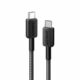 ANKER pleten kabel 322 USB-C to USB-C 1,8 m, črn, A81F6G11