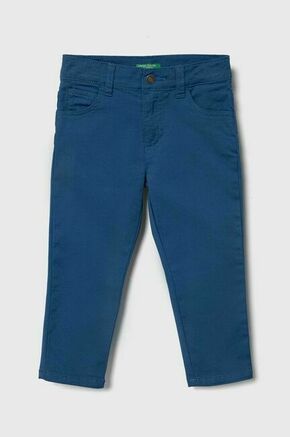 Otroške hlače United Colors of Benetton - modra. Otroški hlače iz kolekcije United Colors of Benetton. Model izdelan iz prožnega materiala