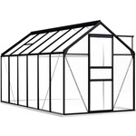 VIDAXL Rastlinjak z okvirjem antraciten aluminij 7,03 m²