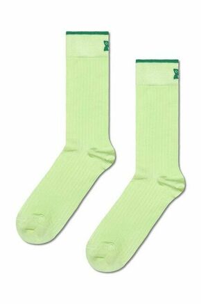 Nogavice Happy Socks Slinky zelena barva - zelena. Nogavice iz kolekcije Happy Socks. Model izdelan iz elastičnega