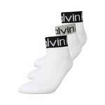 Calvin Klein nogavice (3-pack) - bela. Dolge nogavice iz zbirke Calvin Klein. Model iz elastičnega, gladkega materiala. Vključeni trije pari