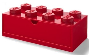 LEGO namizna škatla 8 s predalom - rdeča