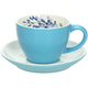 TOGNANA skodelica za belo kavo s podstavkom Milk and Breakfast Time 320ml, modra, porcelan