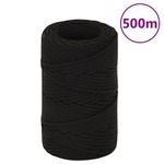 vidaXL Delovna vrv črna 2 mm 500 m poliester