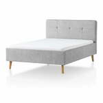 Svetlo siva oblazinjena zakonska postelja 140x200 cm Smart – Meise Möbel