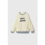 Otroški pulover Pepe Jeans bež barva - bež. Otroški pulover iz kolekcije Pepe Jeans, izdelan iz udobne pletenine. Model iz mehke in na otip prijetne tkanine.