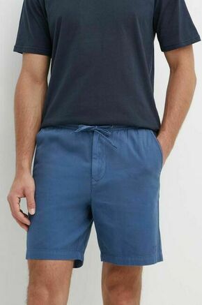 Bombažne kratke hlače Barbour Essentials mornarsko modra barva