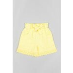 Otroške kratke hlače zippy rumena barva - rumena. Otroški kratke hlače iz kolekcije zippy. Model izdelan iz enobarvnega materiala.