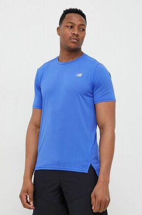 Kratka majica za tek New Balance Accelerate - modra. Kratka majica za tek iz kolekcije New Balance. Model izdelan iz hitrosušečega materiala.