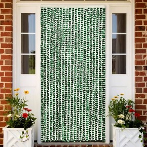 Shumee Zavesa proti mrčesu zelena in bela 90x220 cm šenilja