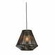 Črna viseča svetilka z bambusovim senčnikom ø 30 cm Merapi – Good&amp;Mojo