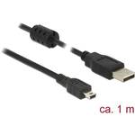 Delock kabel USB A-B mini 2m dvojno oklopljen črn 84914