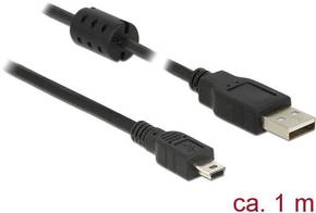 Delock kabel USB A-B mini 2m dvojno oklopljen črn 84914