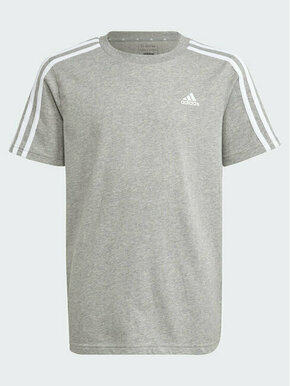 Adidas Majica Essentials 3-Stripes Cotton T-Shirt IB1669 Siva Regular Fit