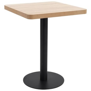 Bistro miza svetlo rjava 60x60 cm mediapan