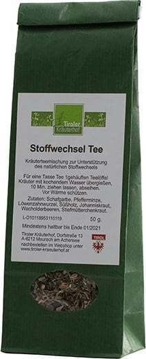 "Tiroler Kräuterhof Čaj za presnovo - 50 g"