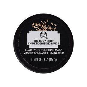 The Body Shop Chinese Ginseng &amp; Rice Clarifying Polishing Mask maska za obraz za vse tipe kože 15 ml za ženske