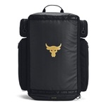 UA Project Rock Duffle Backpack, Black/Metallic Gold