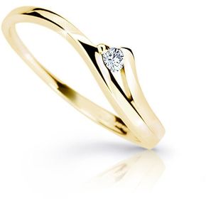 Cutie Diamonds Očarljiv prstan iz rumenega zlata z diamantom DZ6818-1718-00-X-1 (Obseg 54 mm) rumeno zlato 585/1000