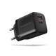 AXAGON ACU-PQ30 Polnilec 30 W, 2x vrata (USB-A USB-C), PD3.0/PPS/QC4 /AFC/Apple, črn