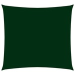Senčno jadro oksford blago kvadratno 5x5 m temno zeleno