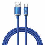 BASEUS Crystal Shine kabel USB / USB-C 5A 100W 1.2m, modro