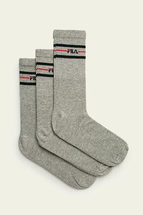 Fila nogavice (3-pack) - siva. Nogavice iz zbirke Fila. Model iz elastičnega materiala.