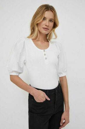 Majica Lauren Ralph Lauren bela barva - bela. Bluza iz kolekcije Lauren Ralph Lauren