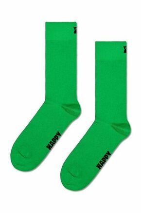 Nogavice Happy Socks Solid Sock zelena barva - zelena. Nogavice iz kolekcije Happy Socks. Model izdelan iz elastičnega