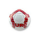 Nogometna žoga EURO velikosti 5, belo-rdeča
