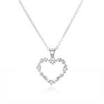Beneto Romantična srebrna ogrlica s cirkoni AGS1239 / 47 srebro 925/1000