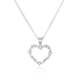 Beneto Romantična srebrna ogrlica s cirkoni AGS1239 / 47 srebro 925/1000