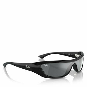 Sončna očala Ray-Ban črna barva - črna. Sončna očala iz kolekcije Ray-Ban. Model z zrcalnimi stekli in okvirji iz plastike. Ima filter UV 400.