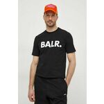 Bombažna kratka majica BALR. moški, črna barva - črna. Lahkotna kratka majica iz kolekcije BALR. Izdelana iz visokokakovostnega materiala, ki je bil trajnostno proizveden. Model iz izjemno udobne bombažne tkanine.