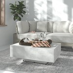 vidaXL Klubska mizica betonsko siva 85x55x31 cm iverna plošča