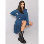 RUE PARIS Ženske obleke Abbeville Ruffle Dress RUE PARIS mornarsko modra RO-SK-E08.37_379542 XS