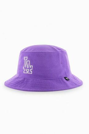 Klobuk 47brand MLB Los Angeles Dodgers vijolična barva - vijolična. Klobuk iz kolekcije 47brand. Model z ozkim robom