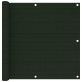 VidaXL Balkonsko platno temno zeleno 90x400 cm HDPE