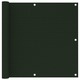 vidaXL Balkonsko platno temno zeleno 90x400 cm HDPE