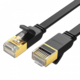 Ugreen ploščati kabel internetni omrežni kabel ethernet patchcord rj45 cat 7 stp lan 10 gbps 5m črna (nw106 11263)