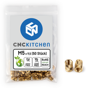 CNC Kitchen Standardni navojni vložek M5 - M5 x 9
